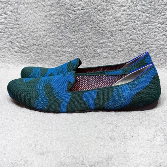 Rothy's The Loafer Womens Size 9 Slip On Flats Shoes Blue Camo Retired - Picture 3 of 10
